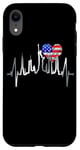 iPhone XR New York Skyline Heartbeat Statue Of Liberty US Flag Love NY Case