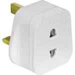 1 X Shaver Plug Adapter Uk To 2 Pin Socket 1a Fuse. (toothbrush Also) Uk Seller