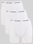 Calvin Klein 3 Pack Boxer Briefs - White, White, Size S, Men