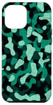 Coque pour iPhone 12 Pro Max Turquoise Camouflage Esthétique Militaire Motif Camouflage Armée