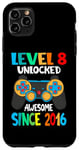 iPhone 11 Pro Max Level 8 Unlocked Awesome Since 2016-8th Birthday Gamer Case