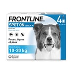 FRONTLINE Spot-on Chien - Anti-puces et anti-tiques pour chien - 10-20kg - 4 pipettes