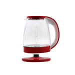 Electric Kettle, Glass Electric Kettle Water Kettle Electric Tea Kettle 2L Glass Water Kettle with Blue LED Indicator Light Boil-Dry Protection and Auto Shut-Off Fast Boiling Red,One Size