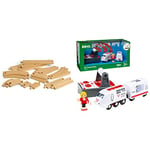 BRIO World Remote Control Travel Train for Kids Age 3 Years Up - Compatible With All Railway Sets and Accessories & World Expansion Pack - Intermediate Wooden Train Track
