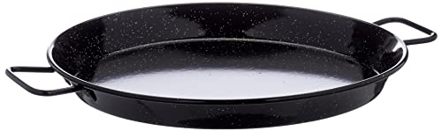 LACOR 60141 - Poêle à paella émaillée, Noir, 40 cm