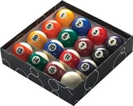 PowerGlide 16 Ball Pool Set | Tournament | 1 7/8" / 47.5mm Diameter | Spots, Stripes, Black & Cue Balls | Boxed