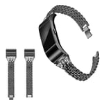 Fitbit Charge 2 rhinestone décor watch band - Black
