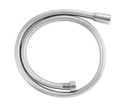 GROHE VitalioFlex Silver Long-Life TwistStop - Shower Hose 1 m (Tensile Strength 50 kg, Pressure Resistance Up to 12 Bar, Heat Resistance 75°C, Universal Connection G 1/2" x 1/2"), Chrome, 22111000