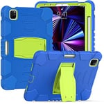 Samsung Tab S5E T720 T725 Étui de Protection en Silicone pour Tablette Enfant Bleu et Vert Jaune