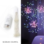 Christmas Led String Copper Wire Garland Lights Outdoor Firework Colorful Light 200pcs