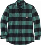 Carhartt Men's Midweight Flannel L/S Plaid Shirt SLATE GREEN S, SLATE GREEN