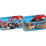 Playmobil Stunt Show Set (includes 70552 Service Tent and 70550 Monster Truck Shark) for ages 4+