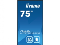 iiyama ProLite LH7575UHS-B1AG - 75 Diagonalklasse LED-bakgrunnsbelyst LCD-skjerm - intelligent skilting - med built-in media player, SDM Slot PC - Android - 4K UHD (2160p) 3840 x 2160 - svart