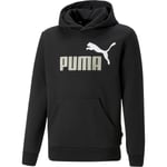 Puma Essential Two-Tone Big Logo Hettegenser Barn - Svart - str. 98