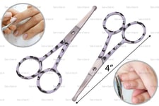 Bull Nose Straight 4" Nail Mustache Nose Ear Hair Remover Beauty Safety Scissors