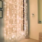 STARKER Rideau lumineux 300 LED USB Guirlande lumineuse 8 modes avec télécommande, minuterie pour décoration intérieure, chambre à coucher, intérieur et extérieur, décoration de Noël, blanc chaud