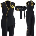 Karate Kid Cobra Kai Kostym Barn Flicka Män Kimono Tory Nichols Daniel Larusso Cosplay Uniform Huvudband Halloween Festkläder-WELLNGS 160