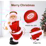Ny, lämplig Elektrisk Svingande Hip Santa, Musikalisk Santa Leksak Batteridriven Sjungande Och Dansande Santa