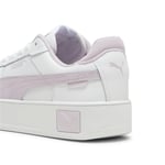 Puma Girls Carina Street Jr Sneakers, Puma White-Grape Mist, 37.5 EU