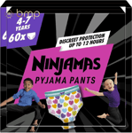 Pampers Ninjamas Pyjama Pants Unisex Hearts, 4 - 7 4-7 Years (Pack of 60)