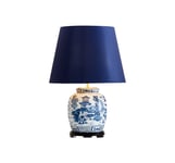 Nanjing bordslampa blå/vit