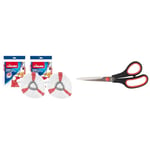 Vileda Turbo 2in1 Spin Mop Refill, Pack of 2 Turbo 2in1 Mop Head Replacements & D.RECT - Sg-210 - 21 cm - Stainless Steel Cutting Scissors for Paper and Tapes
