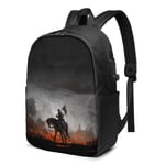 Lawenp Kingdom Come Deliverance Laptop Backpack- with USB Charging Port/Stylish Casual Waterproof Backpacks Fits Most 17/15.6 Inch Laptops and Tablets/for Work Travel School