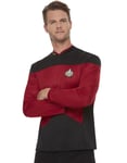 Lisensiert Star Trek The Next Generation Rød Kostymeoverdel til Mann