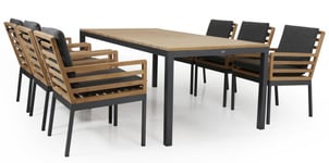 Brafab - Zalongo Bord 200x100 cm Teak/Grå Alu
