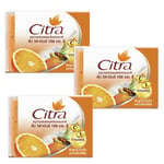 Citra Body Soap Bar Orange 10X Vitamin Natural Scrub Whitening Radiant Skin x 3