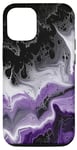 Coque pour iPhone 14 Pro Drapeau de la fierté asexuée en marbre | Asexuality Pride Flag Ink Art