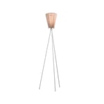 Northern Oslo Wood golvlampa beige, ljusgrått stativ