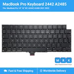 Apple Macbook Pro Replacement Keyboard UK 14" 16" A2442 A2485 2021 2022 M1