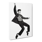 Elvis Presley The Jailhouse Rock Modern Canvas Wall Art Print Ready to Hang, Framed Picture for Living Room Bedroom Home Office Décor, 24x16 Inch (60x40 cm)