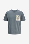 Jack & Jones Junior - T-shirt Jorsplit Aop Pocket Tee SS Crew NE - Grå