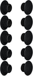 cyclingcolors 10x cache trou bouchon plastique 5mm à 35mm capuchon protection vis blanc noir gris marron meuble table chaise mur (Øtrou 6mm/Noir RAL 9011)