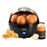 Neo® 3 in 1 Durable Electric Egg Cooker, Boiler, Poacher & Omelette Maker (Black and Silver)