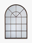 Gallery Direct Carmel Arched Metal Frame Window Wall Mirror, 90 x 60cm