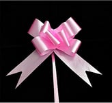 SHATCHI Large 50mm/5cm Ribbon Pull Bows for Party Wall, Gift Wraps, Christmas Trees, Wedding, Birthday Hampers Decoration Florist, Light Pink, 30pcs