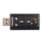 VSHOP ® Carte de son externe USB 7.1, son 3D, sur-round sound, 3, 5 mm jack pour écouteurs, haut-parleurs, microphones, Plug and Play