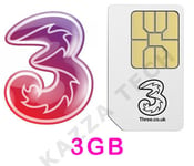 5x THREE PAYG SIM CARD WITH 3GB FREE MOBILE BROADBAND PRE-LOADED DATA 5G/4G/3G