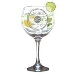 Personalised Gin and Tonic Glass Birthday Engraved Balloon Shaped G and T Novelty Juniper Copa Cocktail Stem Round Age Gift Box 630 ml