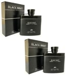 2 x Mens Perfume Black Night 100ml EDT for him Mens Fragrance by Saffron London