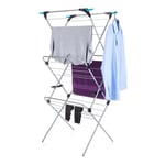 Minky 3 Tier Plus Folding Clothes Airer Silver 21M Drying Space Holds 12 Hangers