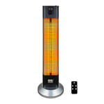 NJ-2000W Infrared Patio Heater Electric Carbon Waterproof IP34 2KW Indoor Outdoor Use Cover Remote Control 3 Settings Digital Display