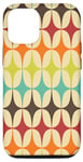 Coque pour iPhone 12/12 Pro Motif rétro des années 1960, orange, turquoise