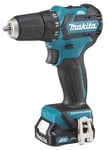 Makita Skruvdragare DF332DSAJ 10,8V med 2st 2Ah batterier och laddare i MAKPAC