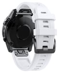 Tiera Garmin Fenix Classic silikonarmband vit quick release 26 mm