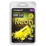Integral Clé USB 3.0 Néon - 32 Go jaune
