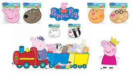 Princess Peppa Pig Party Pack includes Grandpa Pig Lifesize Cardboard Cut Out Train, Peppa, Zoe, Suzie, Candy, Dany & Pedro
